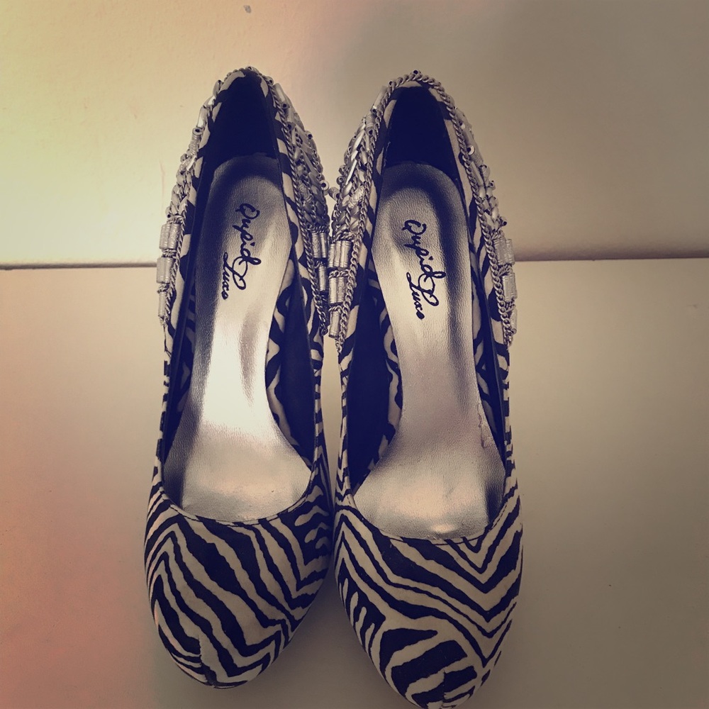Zebra high heels